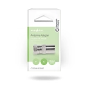 Adapter NEDIS, F konektor (M) na antenski IEC (F) ravni, srebrni, kutija
