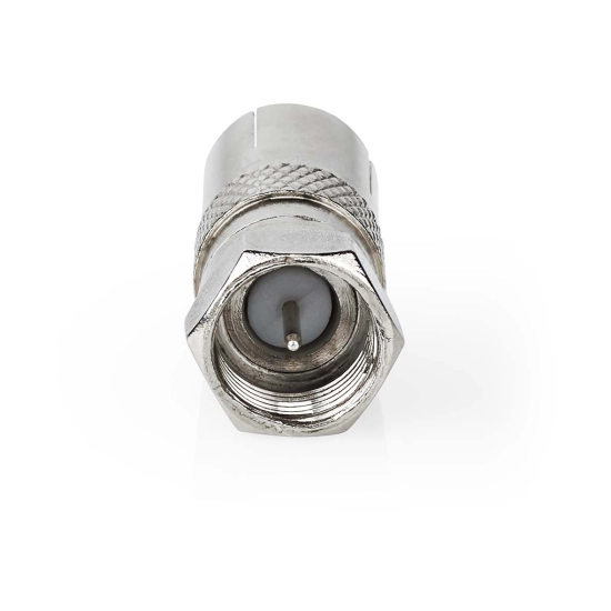 Adapter NEDIS, F konektor (M) na antenski IEC (F) ravni, srebrni, kutija Adapter NEDIS, F konektor (M) na antenski IEC (F) ravni, srebrni, kutija