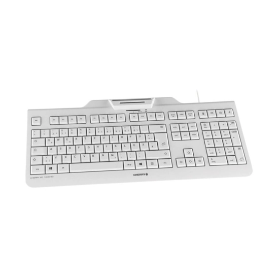 Tipkovnica CHERRY KC 1000SC, žičana, USB A, sa čitačem Smart kartica, bijela Tipkovnica CHERRY KC 1000SC, žičana, USB A, sa čitačem Smart kartica, bijela