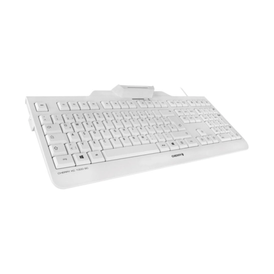 Tipkovnica CHERRY KC 1000SC, žičana, USB A, sa čitačem Smart kartica, bijela Tipkovnica CHERRY KC 1000SC, žičana, USB A, sa čitačem Smart kartica, bijela