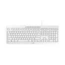 Tipkovnica CHERRY Stream, žičana, USB A, Scissor Switch, tiha, vodootporna, bijelo siva