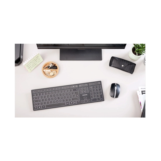 Tipkovnica CHERRY KW 9100 SLIM, bežična, Bluetooth, Scissor Switch, Slim, crna
