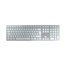 Tipkovnica CHERRY KW 9100 SLIM, bežična, Bluetooth, Scissor Switch, Slim, za Mac, srebrno bijela