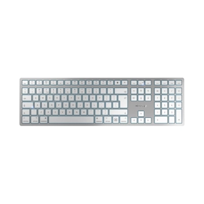 Tipkovnica CHERRY KW 9100 SLIM, bežična, Bluetooth, Scissor Switch, Slim, za Mac, srebrno bijela   - Tipkovnice