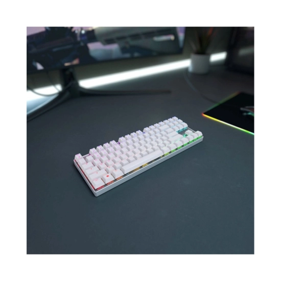 Tipkovnica CHERRY MX 8.2 TKL, bežična, Bluetooth, USB A, mehanička, MX red, bijela Tipkovnica CHERRY MX 8.2 TKL, bežična, Bluetooth, USB A, mehanička, MX red, bijela