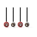 Kabel NEDIS, 2xRCA (M) na 2xRCA (M), crni, 1.5m, bulk