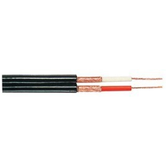 Kabel TASKER C121, 2x0.25, oklopljeni, dupli, crni        