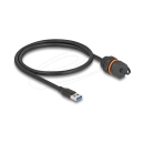 Kabel DELOCK, USB A (M) na USB A (Ž), 0.5m, crni