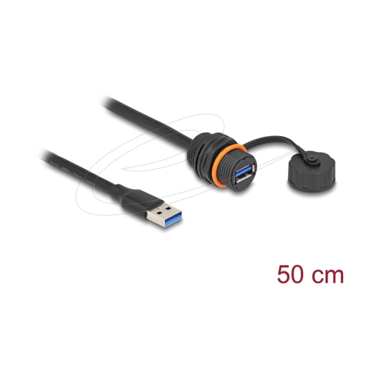 Kabel DELOCK, USB A (M) na USB A (Ž), 0.5m, crni Kabel DELOCK, USB A (M) na USB A (Ž), 0.5m, crni