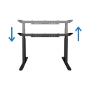 Stol podizni UVI Nature Oak, crni okvir, 139cm x 68cm