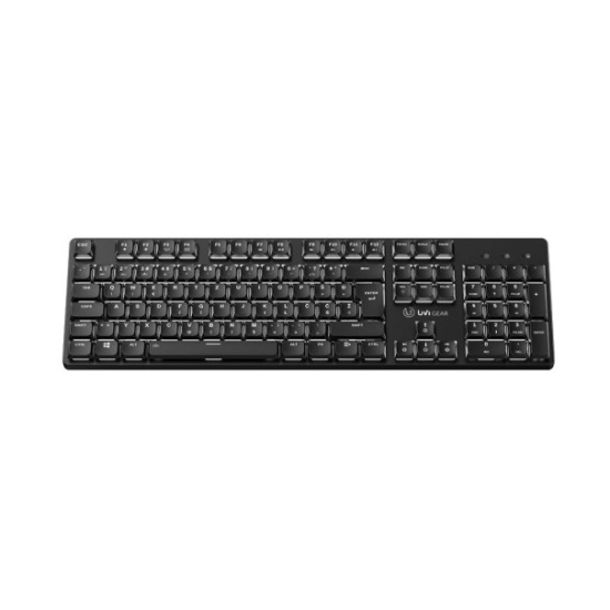 Tipkovnica UVI LEAF, bežična, Bluetooth, USB C, Crveni Switch, LED, crna