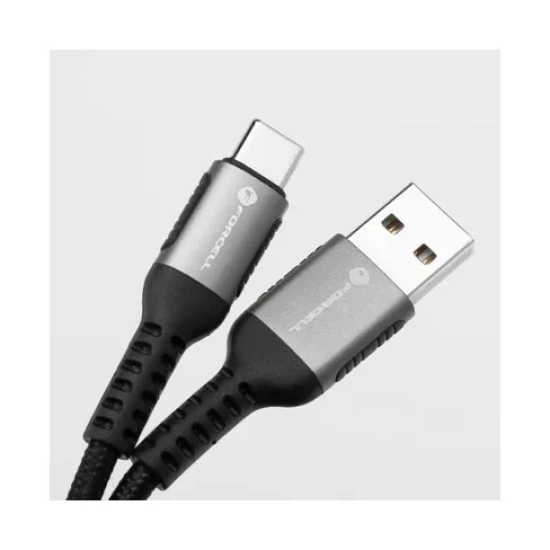 Kabel FORCELL F-ENERGY C256, USB A (M) na USB C (M), 1.2m, crni, kutija