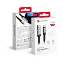 Kabel FORCELL F-ENERGY C256, USB A (M) na USB C (M), 3m, crni, kutija