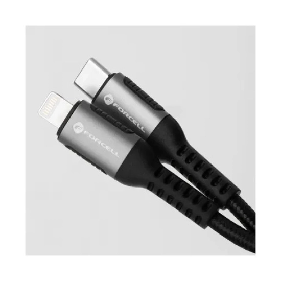 Kabel FORCELL F-ENERGY, USB C (M) na Lightning (M), 1.2m, crni, kutija Kabel FORCELL F-ENERGY, USB C (M) na Lightning (M), 1.2m, crni, kutija