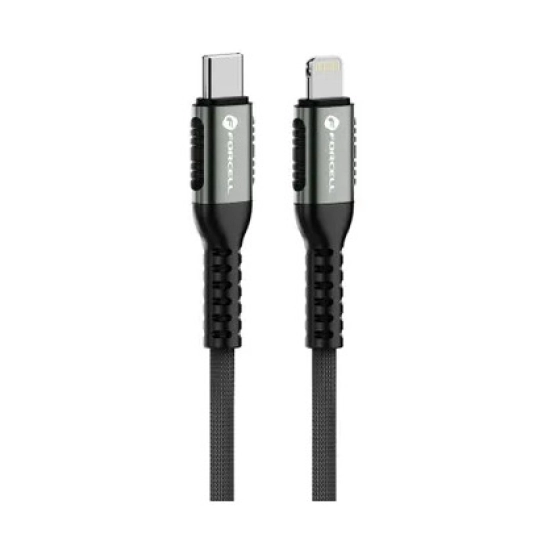 Kabel FORCELL F-ENERGY, USB C (M) na Lightning (M), 1.2m, crni, kutija Kabel FORCELL F-ENERGY, USB C (M) na Lightning (M), 1.2m, crni, kutija