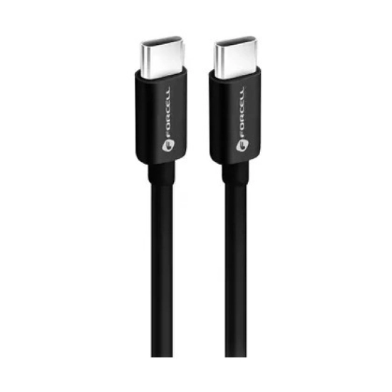 Kabel FORCELL F-ENERGY, USB C (M) na USB C (M), 0.5m, crni, kutija