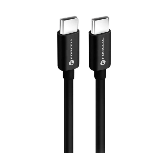 Kabel FORCELL F-ENERGY, USB C (M) na USB C (M), 1m, crni, kutija