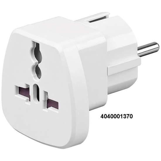 Utikač šuko adapter univerzalni, bijeli, GOOBAY Utikač šuko adapter univerzalni, bijeli, GOOBAY