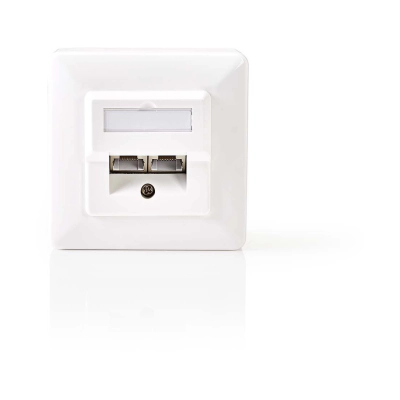 Utičnica NEDIS CCGP89150IV, 2x RJ45, CAT 5e, bijela   - Instalacijski elektromaterijal