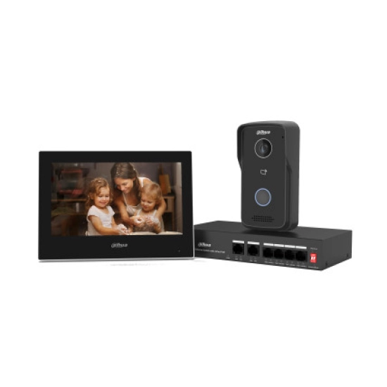 Video portafon DAHUA KTP03, 7incha monitor, set, crni