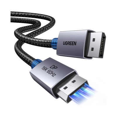 Kabel UGREEN, DisplayPort (M) na DisplayPort (M), pleteni, 1m, crni   - Video kabeli