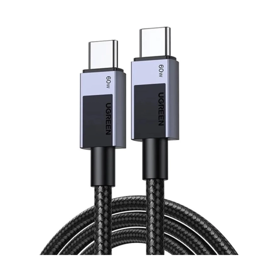 Kabel UGREEN, USB C (M) na USB C (M), pleteni, 1m, sivi Kabel UGREEN, USB C (M) na USB C (M), pleteni, 1m, sivi