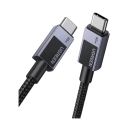 Kabel UGREEN, USB C (M) na USB C (M), pleteni, 1m, sivi