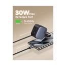 Auto punjač UGREEN, 60W, USB C, USB A, kabel USB C (M) na izvlačenje, crni