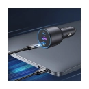 Auto punjač UGREEN, 130W, 2x USB C, USB A, sivi