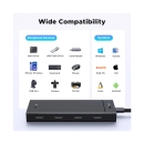 USB HUB UGREEN, USB C na 4x USB C 3.2 Gen 2, crni