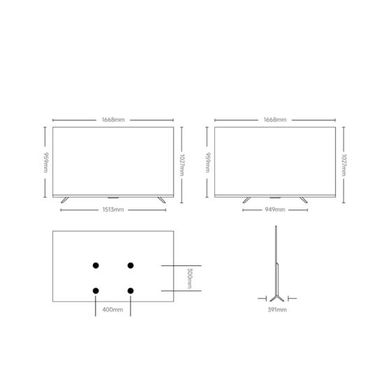 Televizor QLED 75incha XIAOMI A Pro 75, Google TV, 4K UHD, DVB-T2/C/S2, HDMI, WiFi, Bluetooth, USB A, Energetska oznaka F