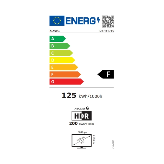 Televizor QLED 75incha XIAOMI A Pro 75, Google TV, 4K UHD, DVB-T2/C/S2, HDMI, WiFi, Bluetooth, USB A, Energetska oznaka F