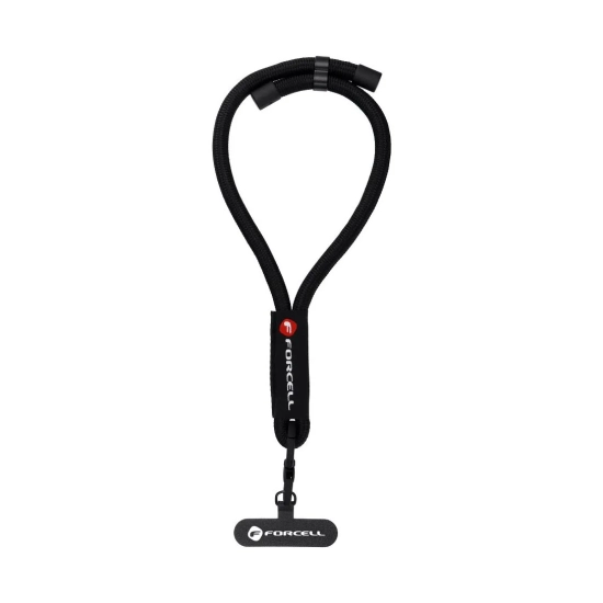 Trakica za telefon FORCELL F-Design R10X40, podesiva duljina, maks. 20cm, crna