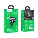 FM transmiter za auto HOCO E70, LED zaslon, Bluetooth 5.0, USB C, 2x USB A, Power Delivery, Quick Charge 3.0, crni