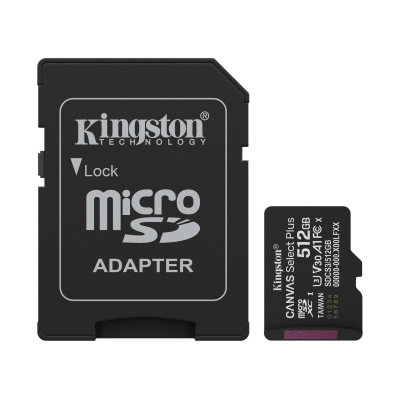 Memorijska kartica KINGSTON Canvas Select Plus G3, SDCS3/512GB, Micro SD, 512GB + SD Adapter, 150/MB/s - Memorijske kartice Memorijska kartica KINGSTON Canvas Select Plus G3, SDCS3/512GB, Micro SD, 512GB + SD Adapter, 150/MB/s - Memorijske kartice