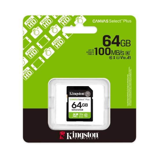 Memorijska kartica KINGSTON Canvas Select Plus G3, SDS3/64GB, SDHC, 64GB, 100/MB/s Memorijska kartica KINGSTON Canvas Select Plus G3, SDS3/64GB, SDHC, 64GB, 100/MB/s