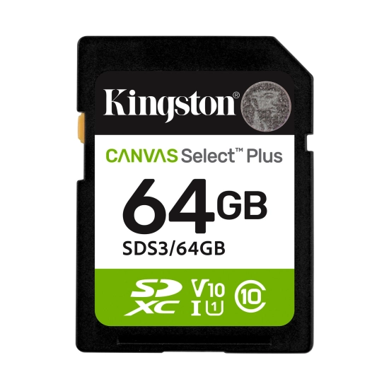 Memorijska kartica KINGSTON Canvas Select Plus G3, SDS3/64GB, SDHC, 64GB, 100/MB/s Memorijska kartica KINGSTON Canvas Select Plus G3, SDS3/64GB, SDHC, 64GB, 100/MB/s