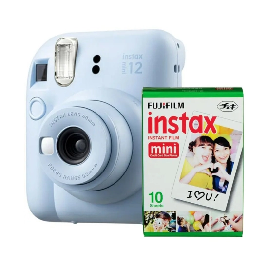 Fotoaparat FUJIFILM Instax Mini 12, plavi + 10 listova foto papira Fotoaparat FUJIFILM Instax Mini 12, plavi + 10 listova foto papira