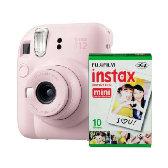 Fotoaparat FUJIFILM Instax Mini 12, rozi + 10 listova foto papira Fotoaparat FUJIFILM Instax Mini 12, rozi + 10 listova foto papira