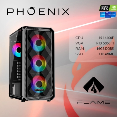 Računalo gaming PHOENIX FLAME X-501, Intel i5-14400F, 16GB, 1TB SSD, GeForce RTX 5060 Ti, NoOS - RAČUNALA Računalo gaming PHOENIX FLAME X-501, Intel i5-14400F, 16GB, 1TB SSD, GeForce RTX 5060 Ti, NoOS - RAČUNALA