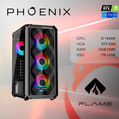 Računalo gaming PHOENIX FLAME X-503, Intel i5-14400F, 16GB, 1TB SSD, GeForce RTX 5060, NoOS - Gaming računala Računalo gaming PHOENIX FLAME X-503, Intel i5-14400F, 16GB, 1TB SSD, GeForce RTX 5060, NoOS - Gaming računala