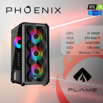 Računalo gaming PHOENIX FLAME X-512, Intel i5-14400F, 16GB, 1TB SSD, GeForce RTX 5060 Ti, Windows 11P - RAČUNALA Računalo gaming PHOENIX FLAME X-512, Intel i5-14400F, 16GB, 1TB SSD, GeForce RTX 5060 Ti, Windows 11P - RAČUNALA
