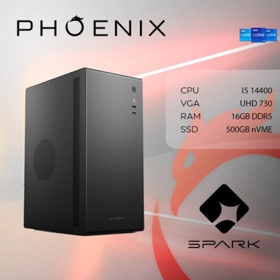 Računalo office PHOENIX SPARK X-100, Intel i5-14400, 16GB, 500GB SSD, Intel Graphics, NoOS - Multimedijalna računala Računalo office PHOENIX SPARK X-100, Intel i5-14400, 16GB, 500GB SSD, Intel Graphics, NoOS - Multimedijalna računala