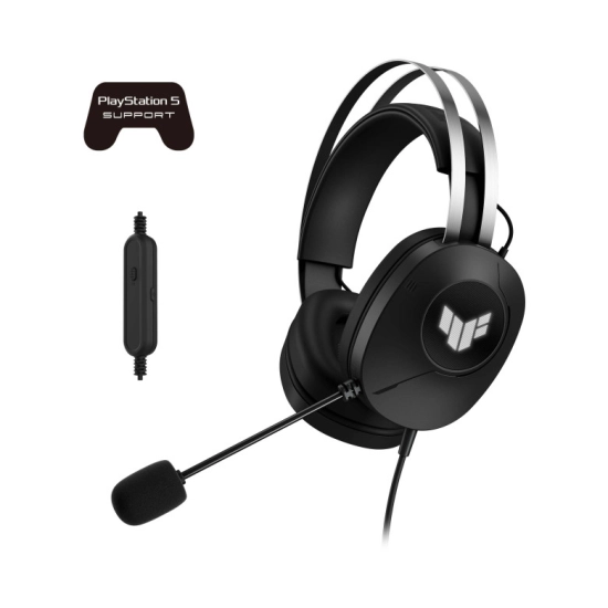 Slušalice ASUS TUF Gaming H1 Gen II, žičane, USB A, mikrofon, za PS5/PS4/PC, crne Slušalice ASUS TUF Gaming H1 Gen II, žičane, USB A, mikrofon, za PS5/PS4/PC, crne