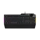 Tipkovnica ASUS TUF Gaming K1, žičana, USB C, membranska, UK Layout, RGB, crna