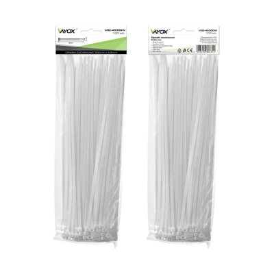 Vezica VAYOX VOZ-45300W PVC 4.5x300mm bijela 100 komada u pakiranju Vezica VAYOX VOZ-45300W PVC 4.5x300mm bijela 100 komada u pakiranju