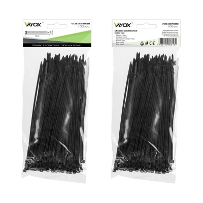 Vezica VAYOX VOZ-25150B PVC 2.5x150mm crna 100 komada u pakiranju Vezica VAYOX VOZ-25150B PVC 2.5x150mm crna 100 komada u pakiranju
