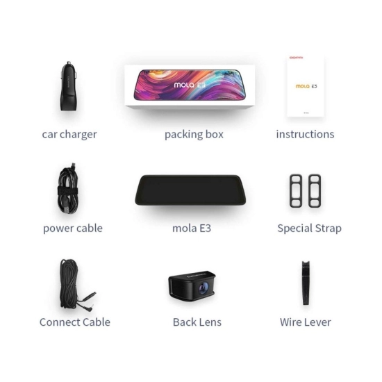 Auto kamera DDPAI e3, za vožnju unatrag, 4MP, QHD, prikaz 125 stupnjeva