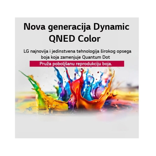 Televizor QNED 55incha LG 55QNED85A3C.AEU, WebOS, 4K UHD, DVB-T2/C/S2, HDMI, WiFi, Bluetooth, RJ45, USB A, Energetska oznaka F
