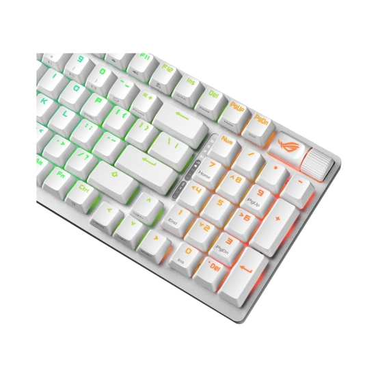 Tipkovnica ASUS Gaming ROG STRIX SCOPE II 96, bežična, WiFi, Bluetooth, USB C, US Layout, RGB, bijela